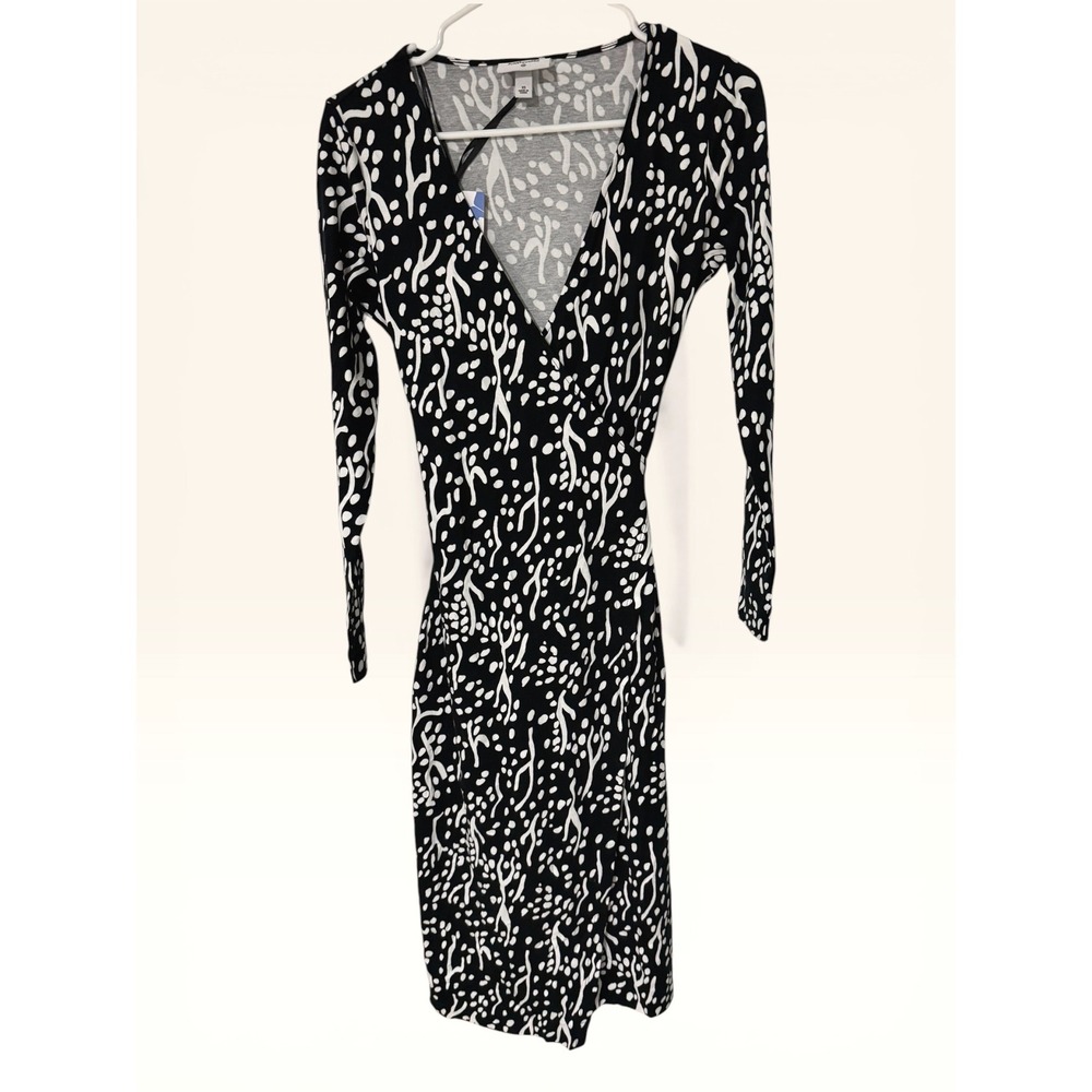 Diane von Furstenberg for Target Wrap Dress Black White Abstract Print XS NWT